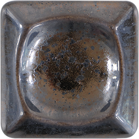 KGE268 -W bronze effekt ciemny brąz z kropkami szarymi srebrnymi - wyprzedaż